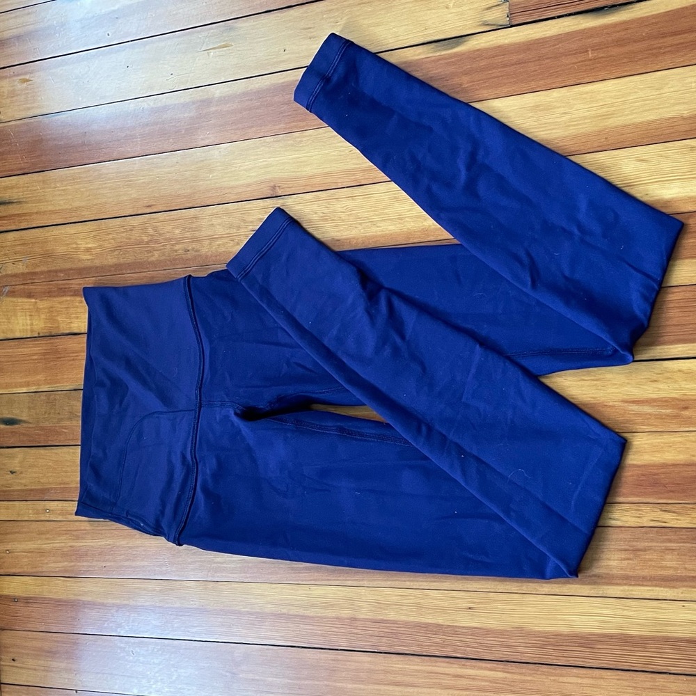 lululemon high waisted cobalt blue leggings